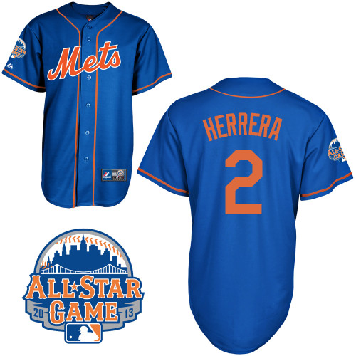 Dilson Herrera #2 MLB Jersey-New York Mets Men's Authentic All Star Blue Home Baseball Jersey